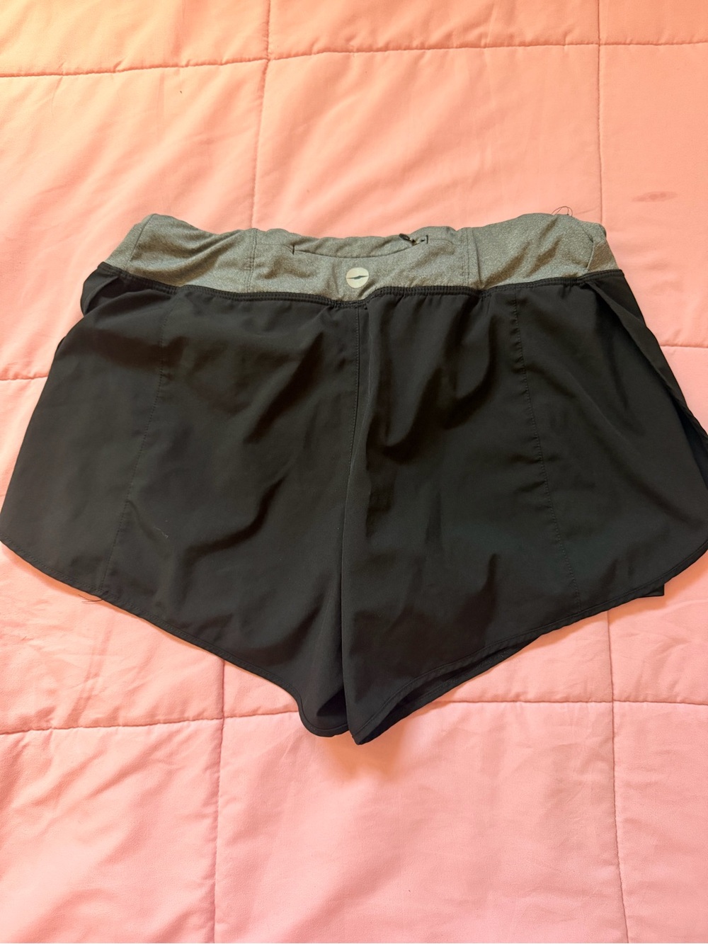 Avia Black Athletic Shorts with Gray Waistband - Picture 4 of 4